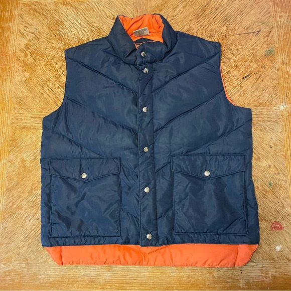 Vintage International Collection Anderson Little Zip Down Vest Men’s Sz L Blue - Picture 1 of 7